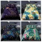 Peacock Quilt/Doona/Duvet Cover Set Single/Double/Queen/King Size Bed PillowCase