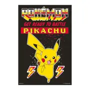 Pokemon Get Ready To Battle Pikachu Poster 91.5x61cm Kids/Child Room Decor