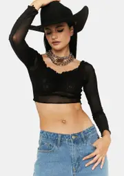Little Temptations Sheer Crop Top