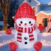 4.4 FT Christmas Inflatables Outdoor Decorations, Inflatable Baby Snowman wit...