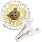 Nixiara Stroller Fan with Clip - Electric Children's Outdoor Fan,Built-in Energy-Saving Battery Ventilation Tool for Cribs, Bedsides, Car Seats, and Student Beds