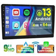 9'' Android 13.0 64GB Touch Screen Car Stereo Radio GPS Wifi Double 2 DIN Player
