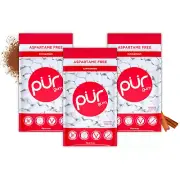 PUR Gum Aspartame Free Chewing Gum 100% Xylitol Natural Cinnamon Pack of 3