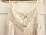 Delicates Sz M Ivory Interlude Nightgown Vintage Lace Chiffon Bridal New w/tags