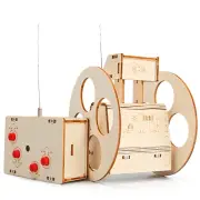 Wooden Remote Controlled Balancing Robot Model Assembly Kit DIY Children's Science Experiment Education Puzzle Toy Stude