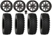 High Lifter HL10 14" Wheels Smoke 28" ATX470 Tires Polaris Ranger XP 9/1K