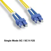 Kentek 5 Meter Single-Mode Fiber Optic Patch Cable SC/SC 9/125 Duplex UPC/UPC