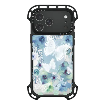iPhone 17 Pro Max Ultra Bounce Case MagSafe Compatible MY BLUE BUTTERFLY GARDEN