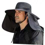 Fishing Hat for Men&Women,Outdoor UV Waterproof Wide Brim Bucket Dark Grey
