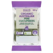 Macro Wholefoods Market Organic Australian Mini Cucumbers 200g