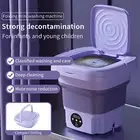 8L Portable Mini Washing Machine Bucket Folding Laundry Machine Clothes Washing