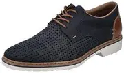 [Rieker] Men's 16506 Lace-Up Shoes, Blue, 9 AU