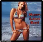 Sexy Happy Labor Day Model Refrigerator Magnet