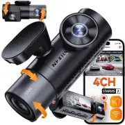 N5 4 Channel WiFi 360° All Sides Dash Cam, STARVIS 2, IR Night Vision, 2.7K+1...