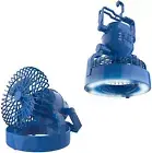 Wakeman LED Lantern 2 in 1 Battery Powered Fan & Lantern Outdoors Portable Blue