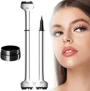 Lower Lash Stamp, Lower Lashes Stamp, Bottom Lash Stamp Kit, Eyelash Stamping Set, Lower Lashes Extensions Stamps, Silicone Eyelash Stamp, Eyelash Stamper Quick Eye Makeup Tool (Black)