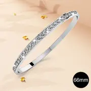 360 Classic White Gold Bangle Embellished With SWAROVSKI® Crystals