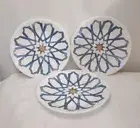 corningware corelle dinnerware 3 white & blue plate small 6.75 inch round preown