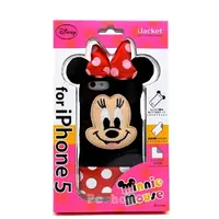 在飛比找PChome24h購物優惠-日本進口Disney iphone5【快樂米妮】3D絨毛手機