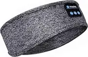 Sleeping Headphones Bluetooth Headband, Soft Long Time Play Sleeping Headsets with Built in Speakers Perfect for Workout,Running,Yoga,Travel (Grey)