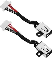 VGOL 2Pcs DC Power Jack Dock Connector Flex Cable Compatible with Dell Inspiron 11 3000 13-7347/7348/7352 7359 P57G 13-7000 DC Jack Socket Port Charging Power Connector Cable