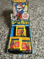 Nintendo Game Pack Trading Cards 1989 Topps Unopened- Mario/Zelda/Princess Peach