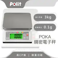在飛比找momo購物網優惠-【Polit 沛禮】POKA精密電子秤 最大秤量3kg x感