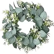 Yajuyi Eucalyptus Wreath for Front Door Greenery Garland for Party and Garden
