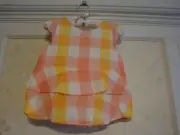 NWT Janie And Jack Girls GINGHAM TIERED TOP 8