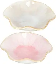 Ipetboom 2Pcs Ceramic Jewelry Display Plate Leaf Shaped Trinket Dish for Ring Holder and Key Storage Decorative Jewelry Storage Tray and Design
