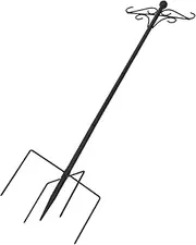 46in Tall Heavy Duty Outdoor Shepherds Hooks 5 Prong Garden Stake for Plant Pot Bird Feeder Flag Lantern Solar