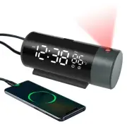 Bedroom Digital Projection Alarm Clock Temperature Time Snooze Clock Projector