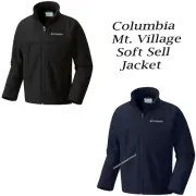 COLUMBIA NEW MEN'S Mt. VILLAGE SOFT SHELL FLEECE JACKET FULL ZIP BLACK,BLUE NWT