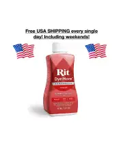 New Rit DyeMore Synthetic Fiber Dye Racing Red Polyester Nylon Acrylic 7 oz