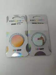 Lot Of 2 PopSockets Phone Grip Swappable POPGRIP Top PopSocket New