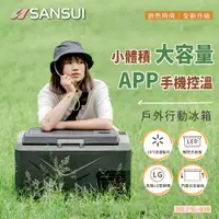 在飛比找PChome24h購物優惠-【SANSUI 山水】LG壓縮機 APP控溫行動冰箱30公升