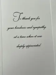 Box Set Of 25 Elegant Sympathy Thank You Cards & Envelopes