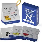 Hebrew Biblical Alphabet Syllabary Flash Cards – Alef Bet Letter Educational Jewish Language Learning Flashcards