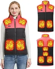 [joyvio] Heated Vests - Heated Body Warmer for Women/Men Heated Gilet, 3 Temperature Levels Electric Heating Jacket, Machine Washable Heated Waistcoat for Outdoors, Hiking (Excluded Power Pack)