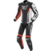 Monza Black White Red One Piece Motorcycle Suit