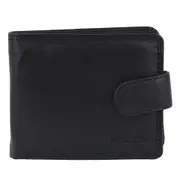 Milleni Leather Men's Tab Wallet for Men 11 x 2.5 x 9 cm - Black