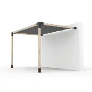 Toja 2.44 x 3.66m Grid Wall Mount Pergola Kit W/ Shade Sail