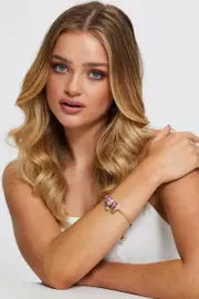 Purple Charm Bracelet - Size ONE, Women's Bangle/bracelet