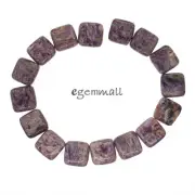 16 Russian Charoite Flat Square Cushion Beads 12mm 7.5" #86234