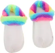 PAMINGONO Thermal Cover Woman Removable Liners Winter Fur Comfortable Boot Insert Weather Slipper Hole Warm Sleeve House Detachable Fluffy Shoe Cold Insole Inner Plush Fuzzy Lining