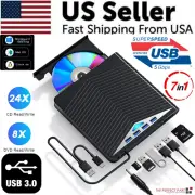 External CD DVD Drive for PC Laptop Windows 11 10 USB 3.0 Burner Reader Writer