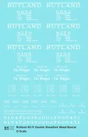 K4 O Scale Decals Rutland 40 Ft Double Sheathed Wood Boxcar White Route Whippet