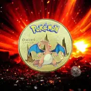 Pokemon Charizard Collectible Coin - Gold Metal Medallion