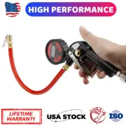 Heavy Duty Digital Tire Inflator 0-150 PSI w/ Pressure Gauge Lock-On Air Chuck