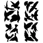 Set of 16 Anti-collision Glass Window Stickers DIY Hummingbird Window Decals